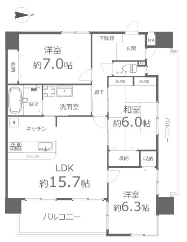 ダイヤモンドフォーラム大供401号室