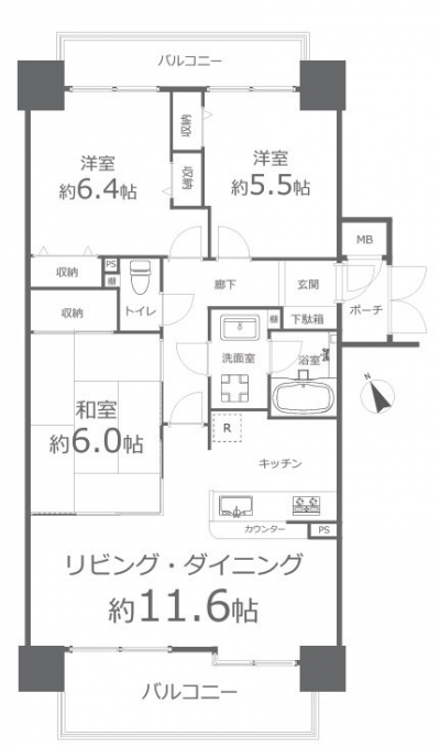 ローレルコートアネスト医大前　201号室