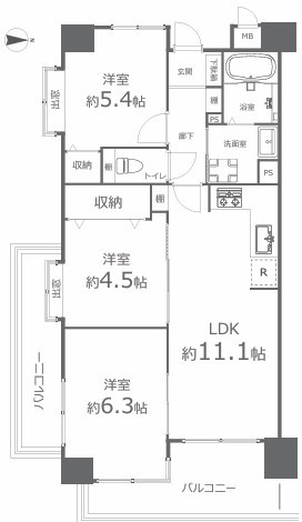 シティパル野田公園806号室
