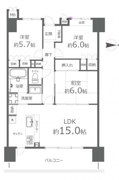 アルファステイツ清心403号室