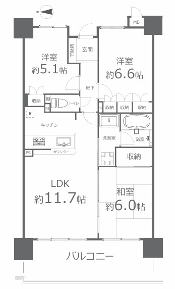 サーパス新屋敷町402号室